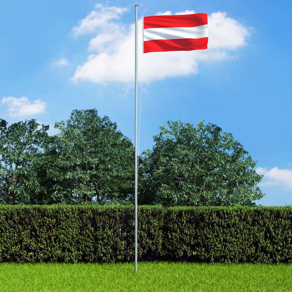 vidaXL Austria lipp ja lipumast, alumiinium, 6,2 m