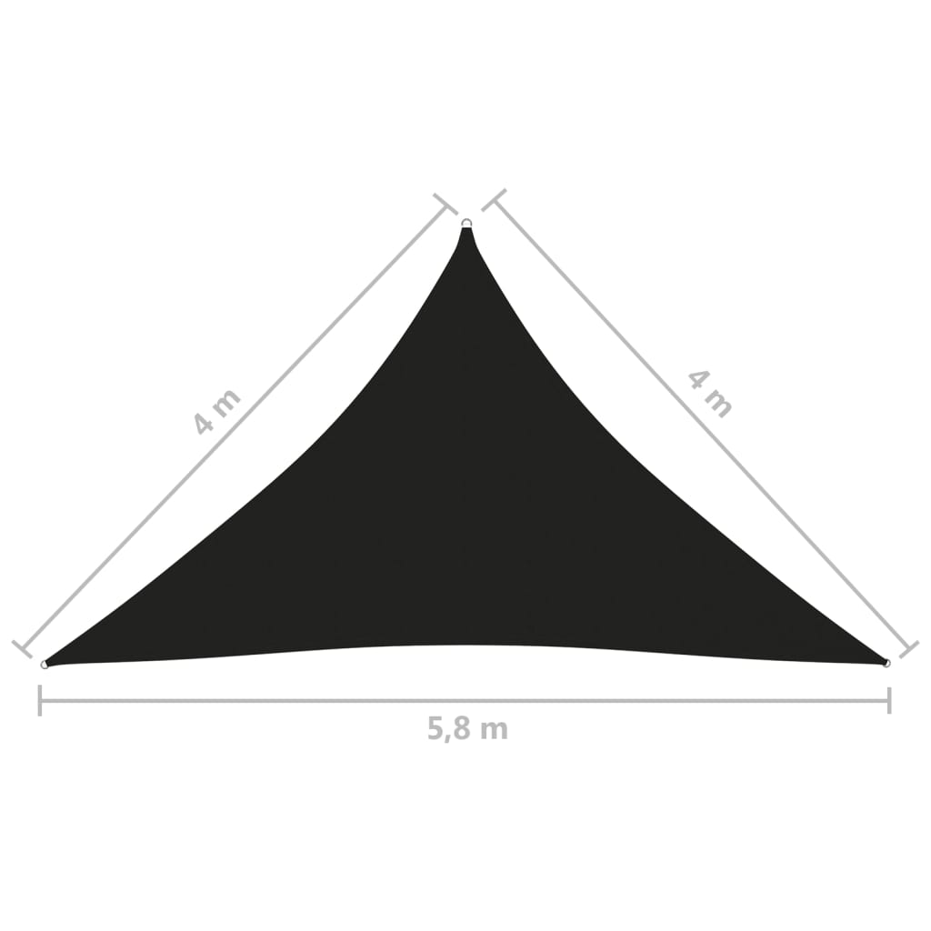 vidaXL oxford-kangast päikesepuri kolmnurkne 4 x 4 x 5,8 m must