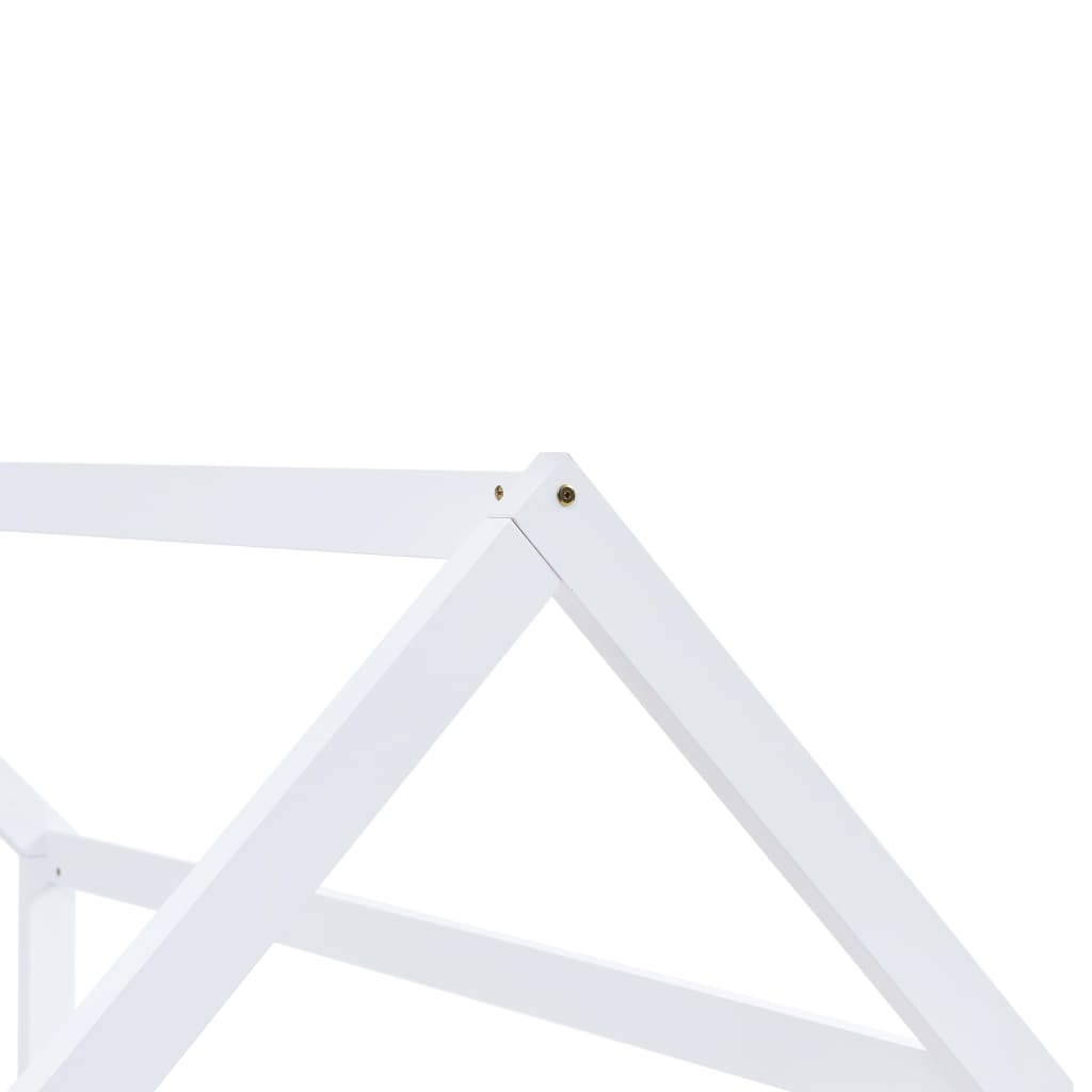 vidaXL lastevoodi raam valge, männipuit, 90 x 200 cm