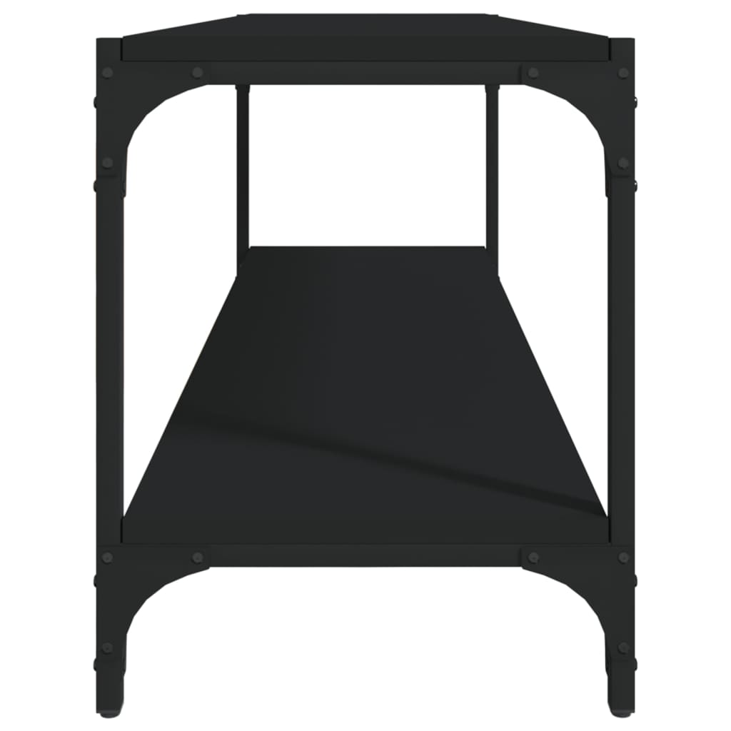 vidaXL telerikapp, must, 100 x 33 x 41 cm, tehispuit ja teras