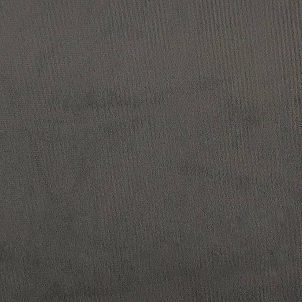 vidaXL vedrumadrats, tumehall, 90x200x20 cm, samet