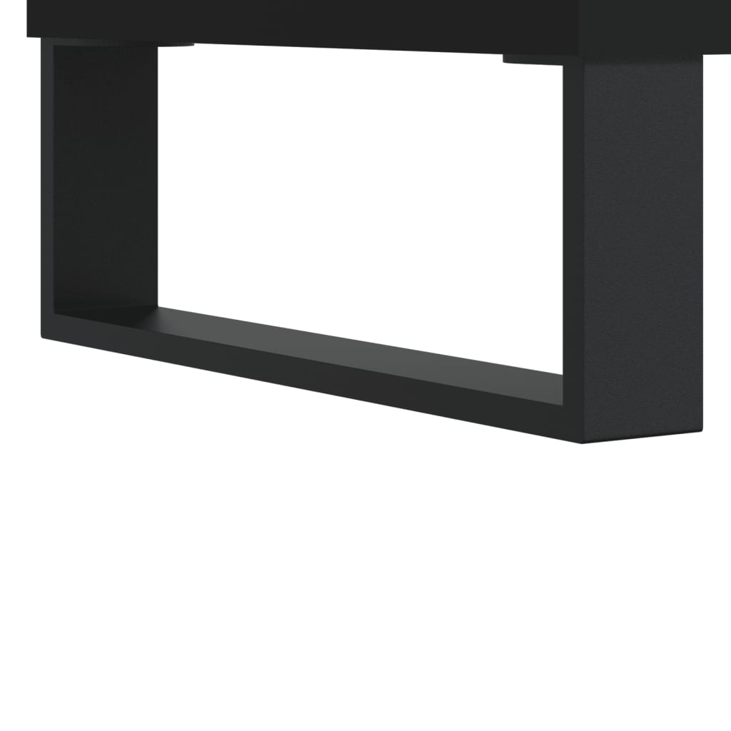 vidaXL jalatsikapp, must, 70 x 36 x 60 cm, tehispuit