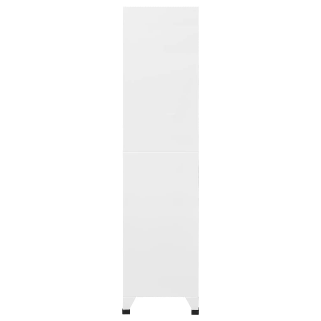 vidaXL lukustatav hoiukapp, valge, 90 x 45 x 180 cm, teras