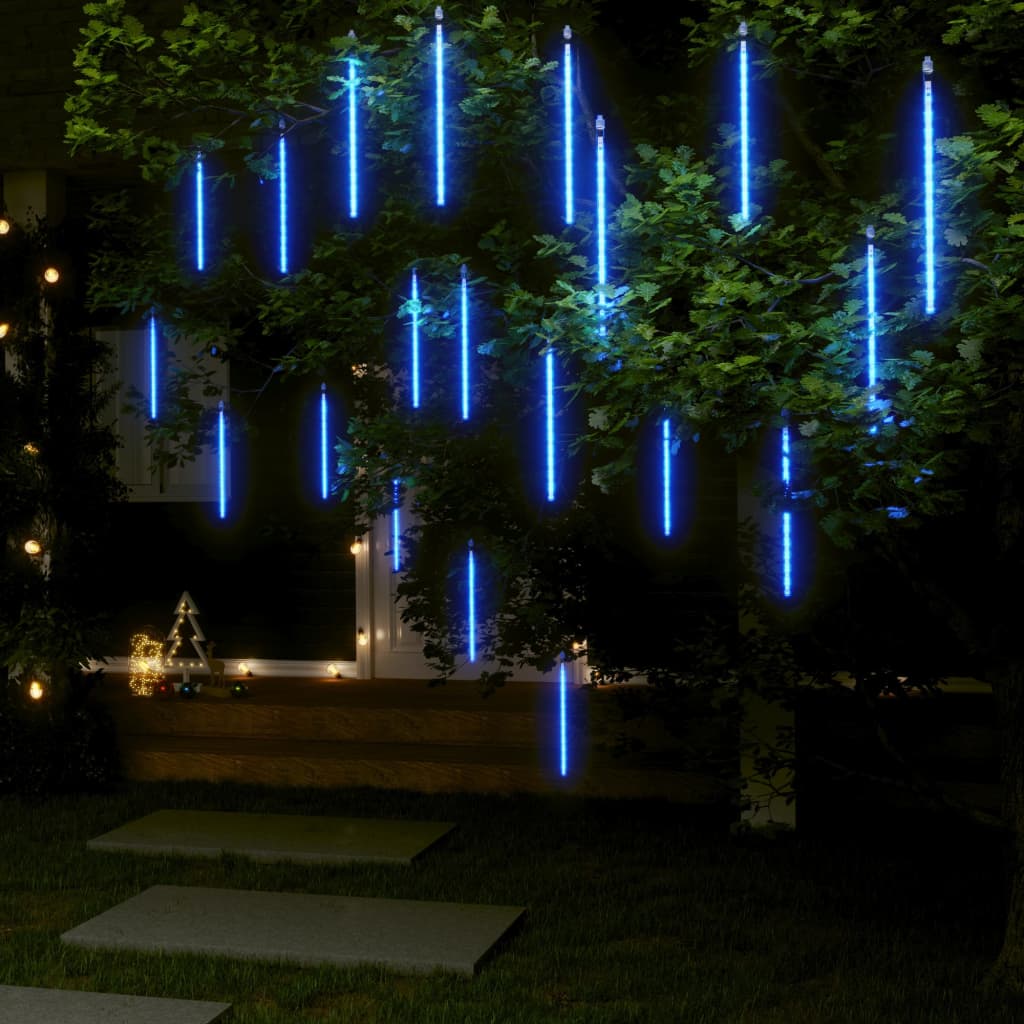 vidaXL meteoorvalgusti, 20 tk, 30 cm, sinine, 480 LEDi, tuppa/õue