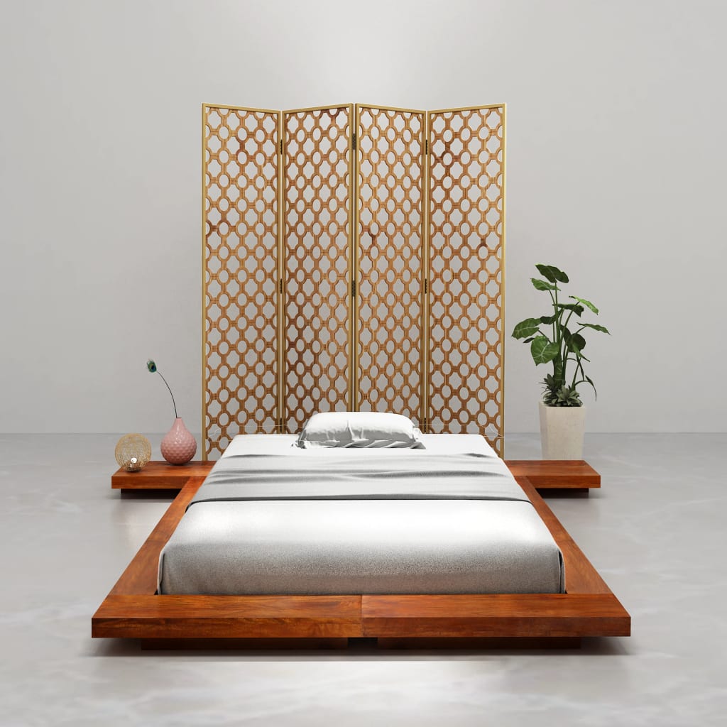 vidaXL Jaapani futon-voodiraam akaatsiapuidust 90 x 200 cm
