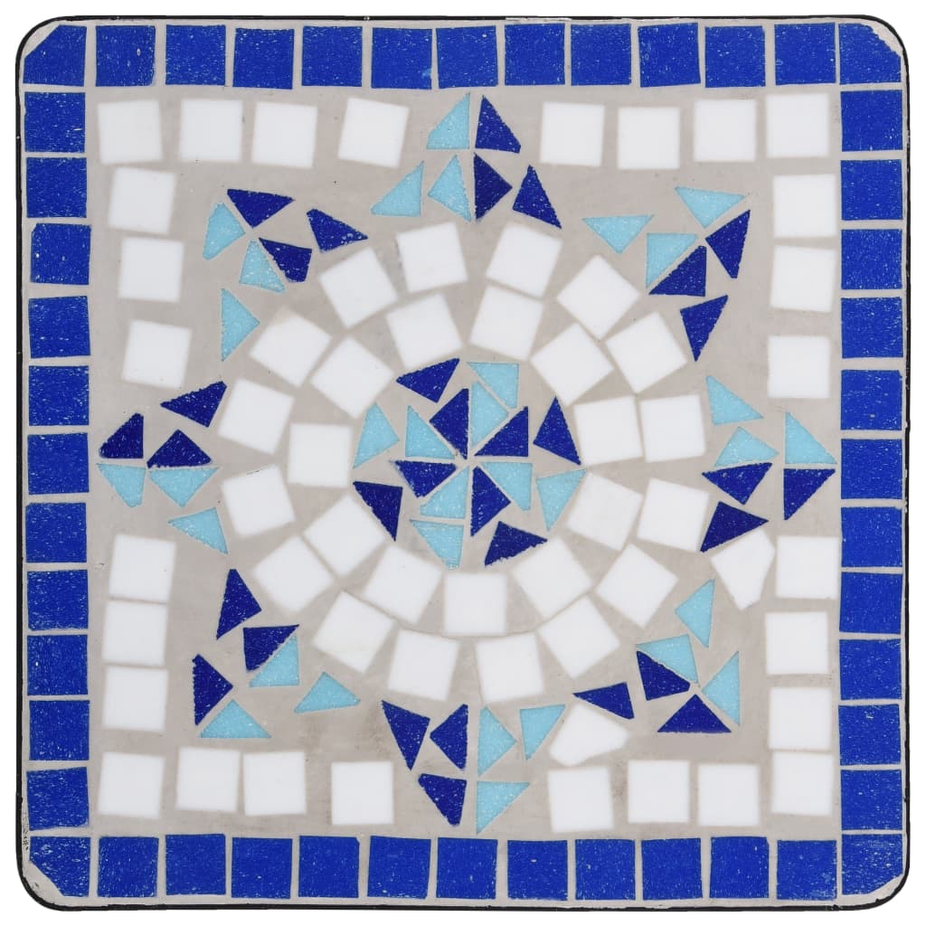 vidaXL mosaiikplaadiga külglaud, sinine ja valge, keraamiline