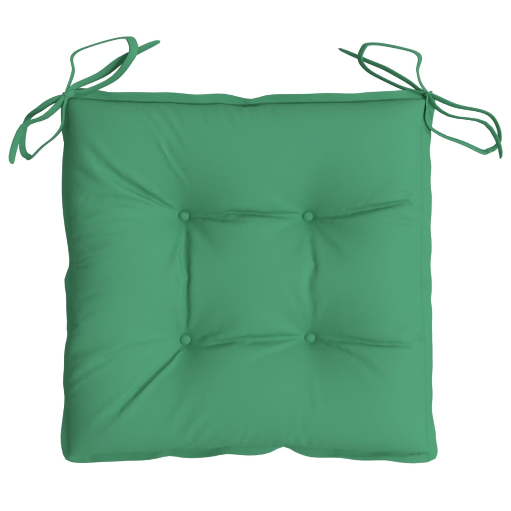 vidaXL tooli istmepadjad 6 tk, roheline, 40 x 40 x 7 cm kangas