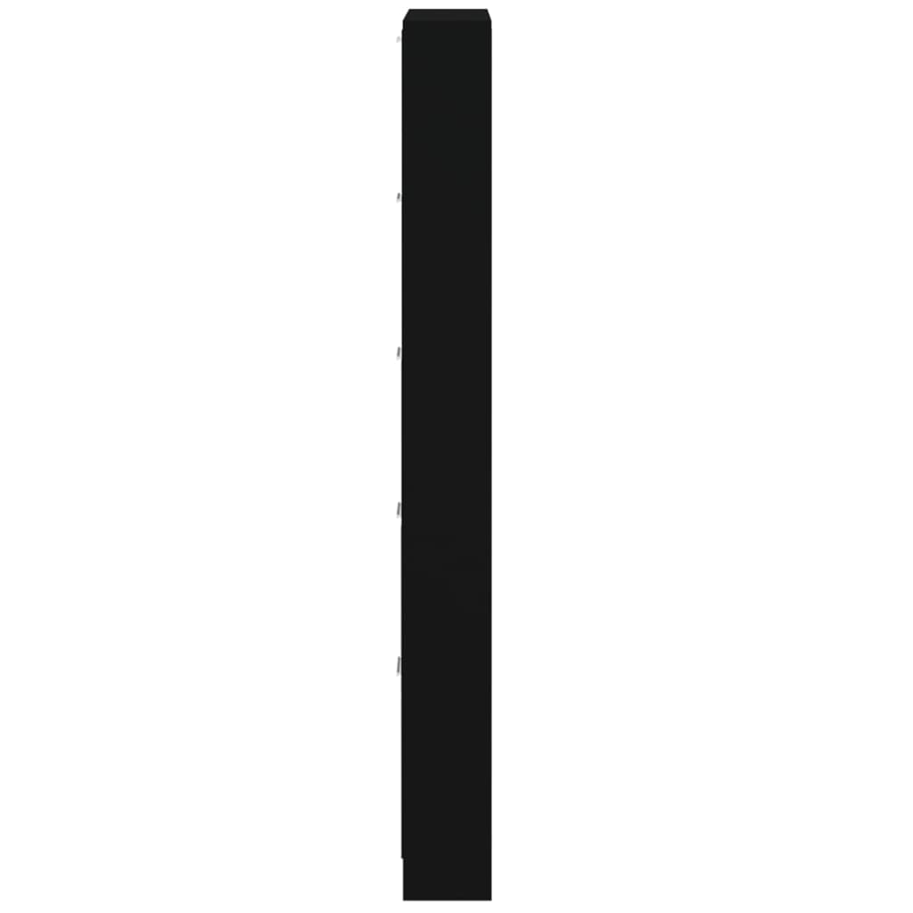 vidaXL jalatsikapp, must, 59 x 17 x 169 cm, tehispuit