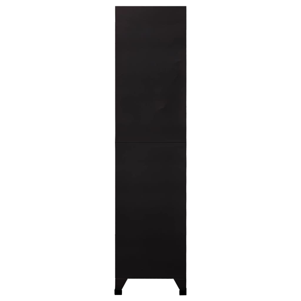 vidaXL lukustatav hoiukapp, must, 90 x 40 x 180 cm, teras