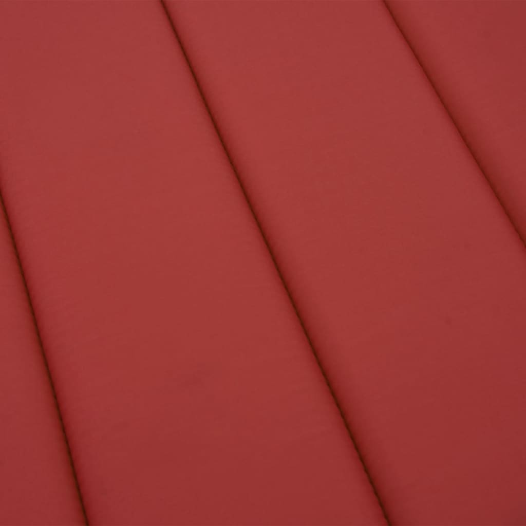 vidaXL päevitustooli padi, punane, 186x58x3 cm, oxford kangas