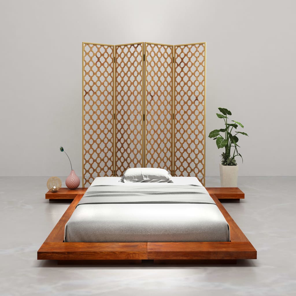 vidaXL Jaapani futon-voodiraam akaatsiapuidust 120 x 200 cm
