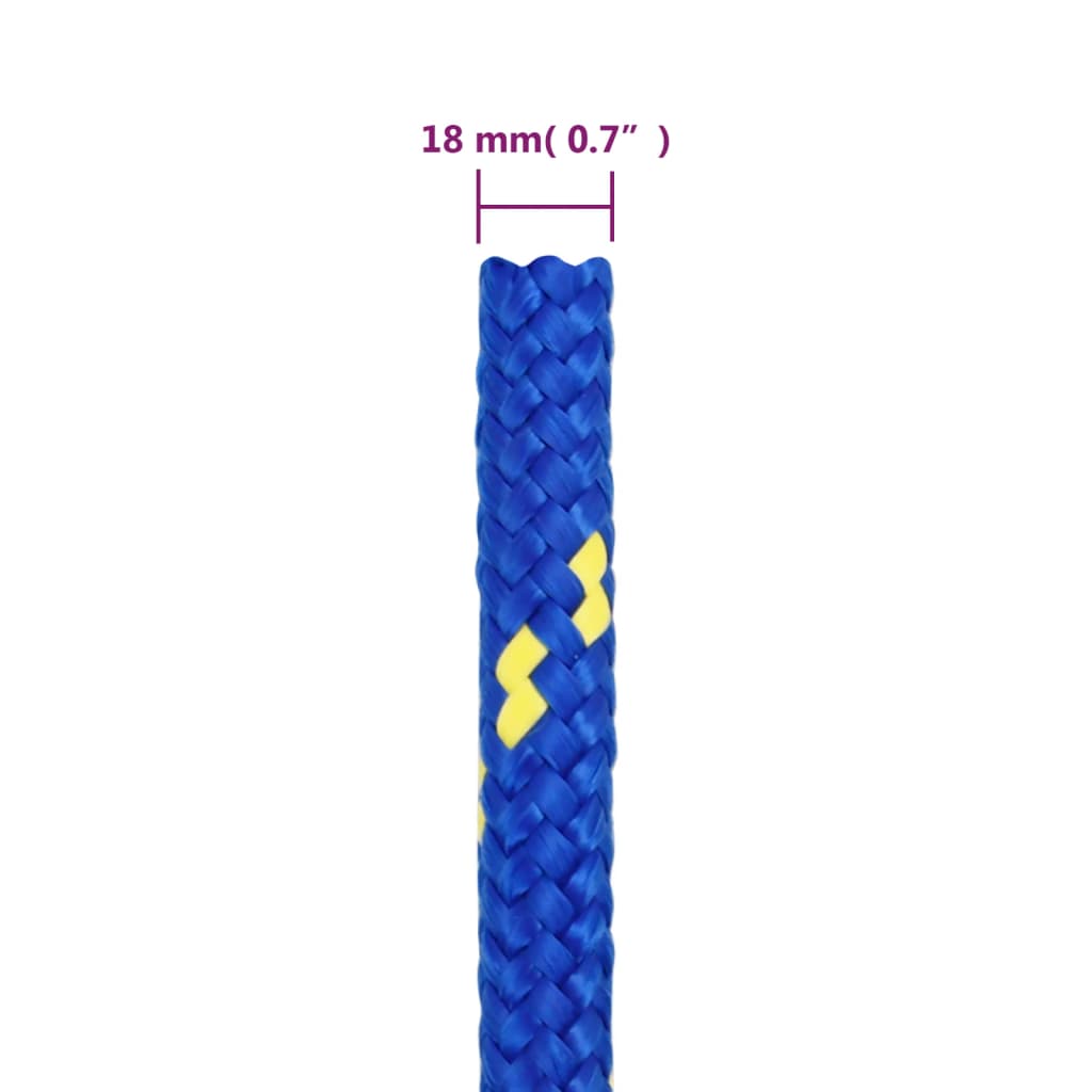 vidaXL paadiköis, sinine, 18 mm, 100 m, polüpropüleen