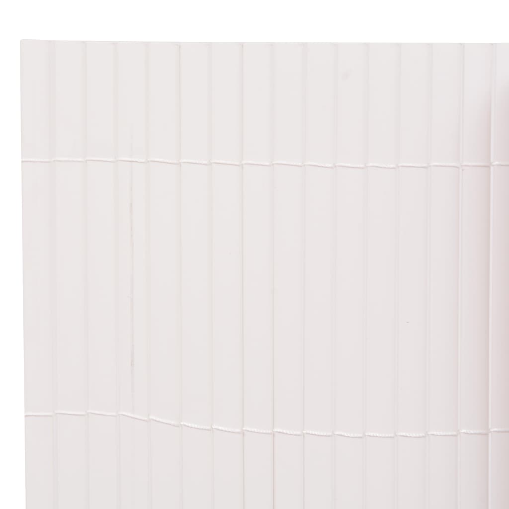 vidaXL kahepoolne piirdeaed 110 x 500 cm, valge