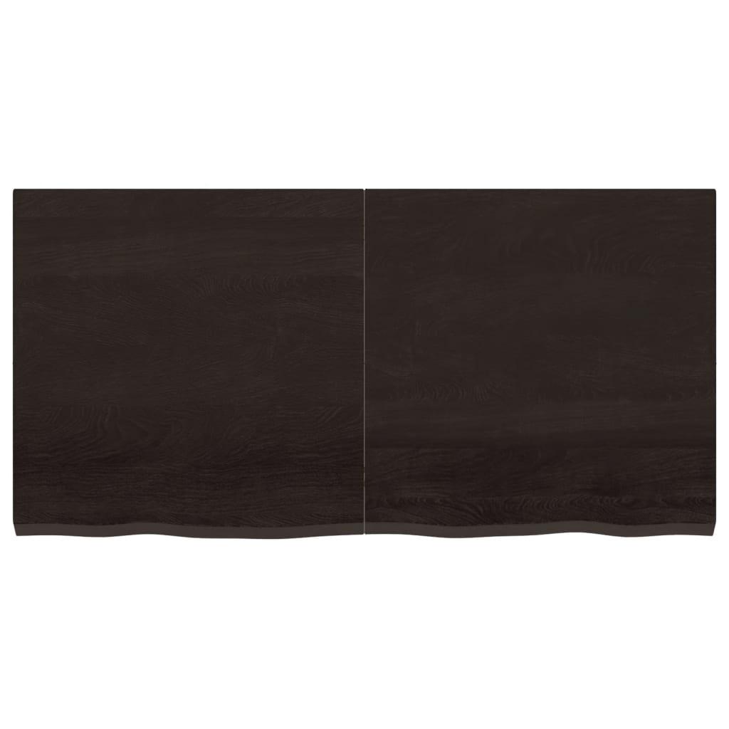 vidaXL seinariiul, tumepruun, 120x60x(2-4) cm, töödeldud tammepuit