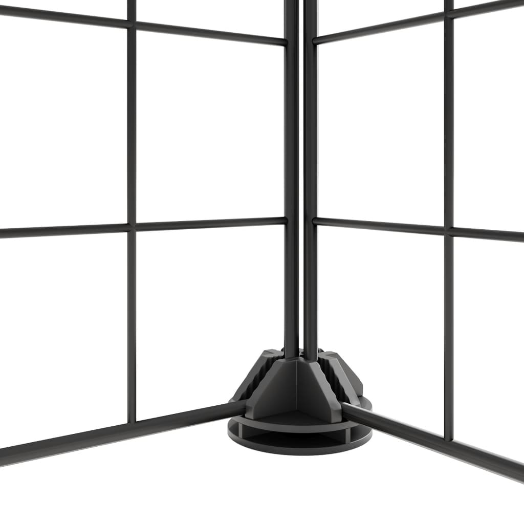 vidaXL 28-paneeliga lemmiklooma aedik uksega, must, 35 x 35 cm, teras