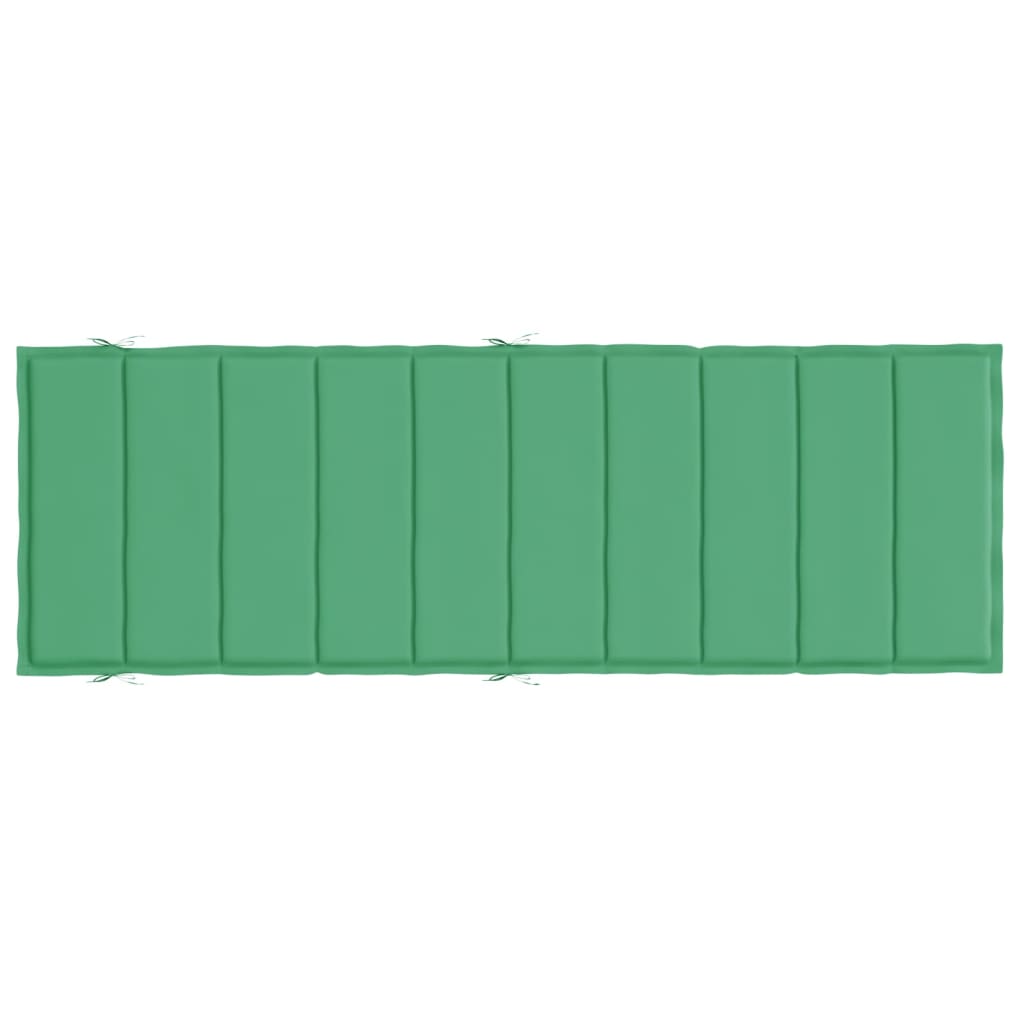 vidaXL päevitustooli padi, roheline, 186x58x3 cm, oxford kangas
