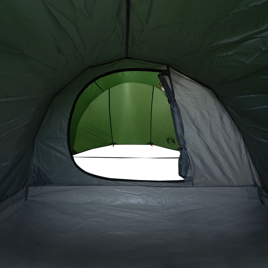 vidaXL matkatelk 4 inimesele, tunnel, roheline, veekindel