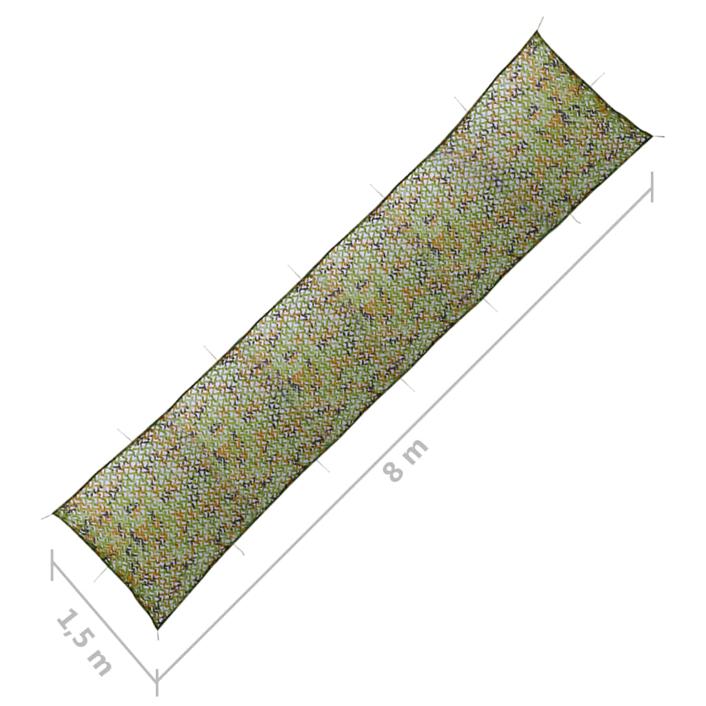 vidaXL hoiukotiga peitevõrk, 1,5 x 8 m, roheline