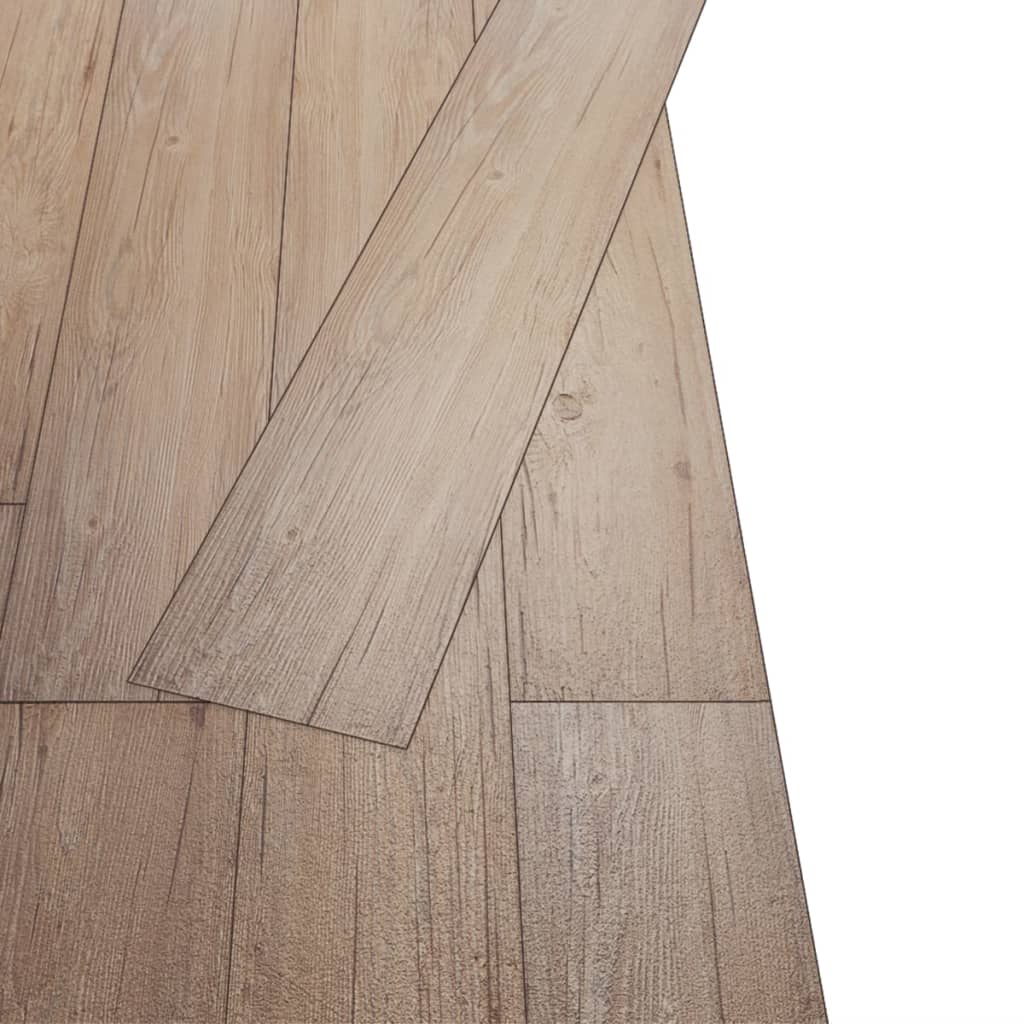 vidaXL iseliimuvad PVC-põrandaplaadid 5,02 m², 2 mm pruun tamm