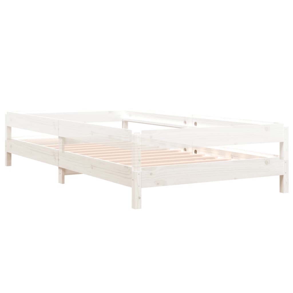 vidaXL virnastatav voodi, valge, 80 x 200 cm, männipuit
