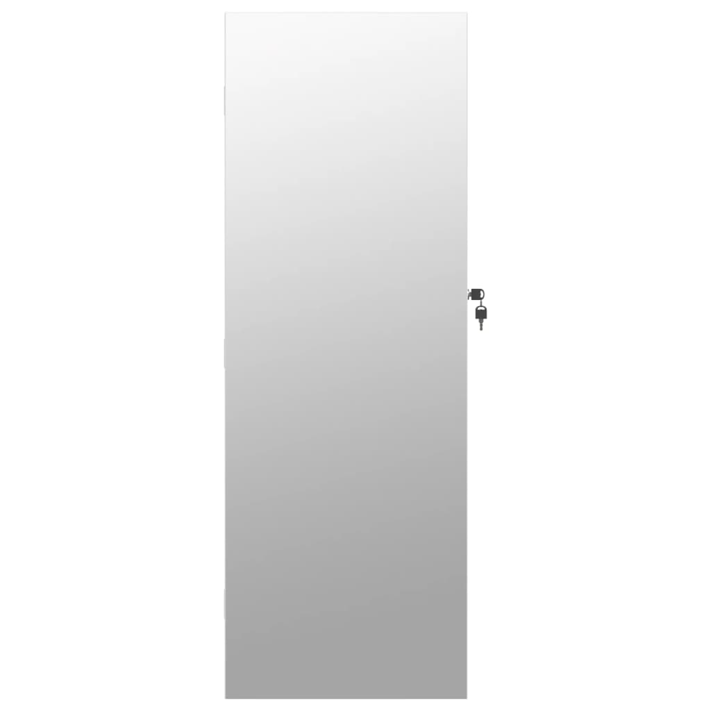 vidaXL seinale kinnitatav ehetekapp peegli ja LED-tuledega, valge