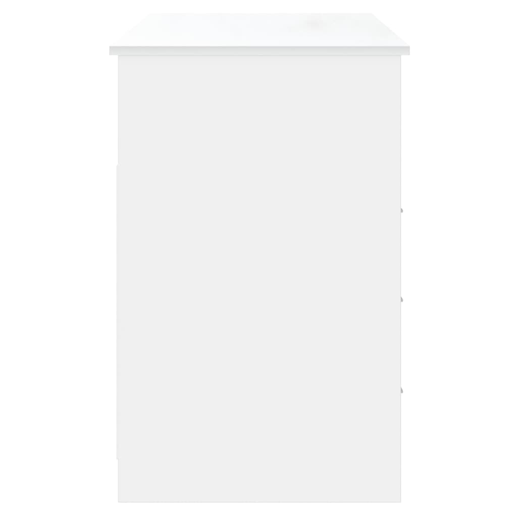 vidaXL sahtlitega kirjutuslaud, valge, 102 x 50 x 76 cm, tehispuit