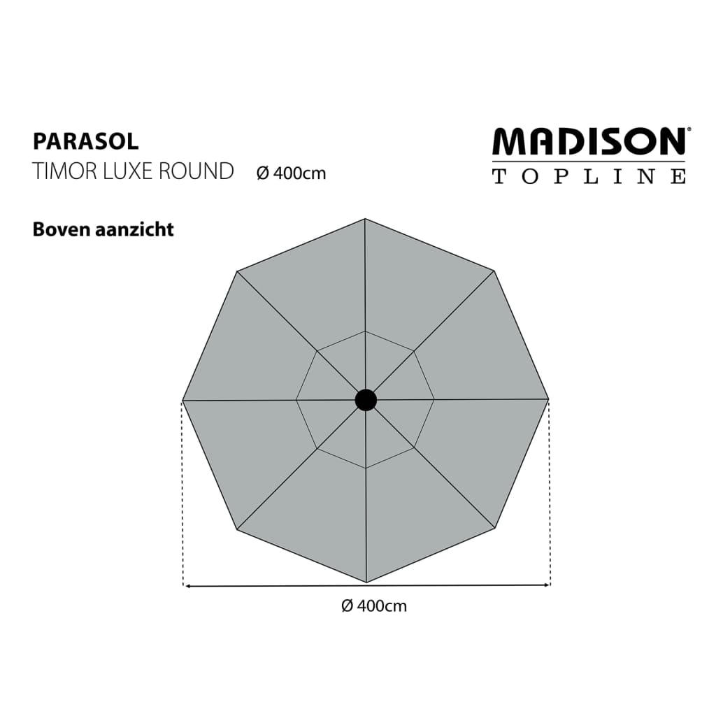 Madison päikesevari "Timor Luxe" 400 cm, pruunikashall PAC8P015