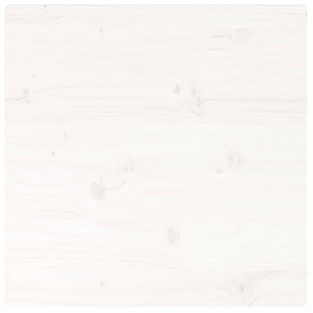 vidaXL lauaplaat, valge, 50x50x2,5 cm, männipuit, kandiline