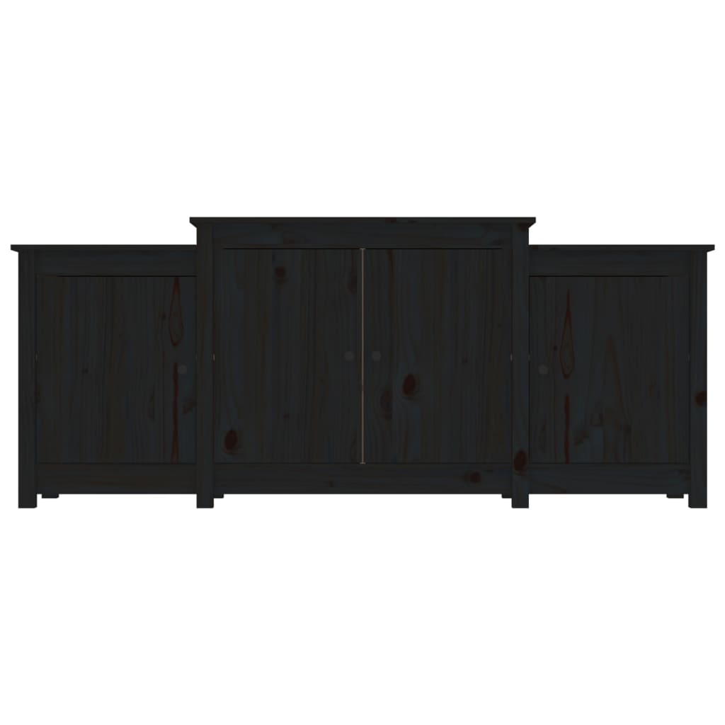 vidaXL puhvetkapp, must, 164 x 37 x 68 cm, männipuit