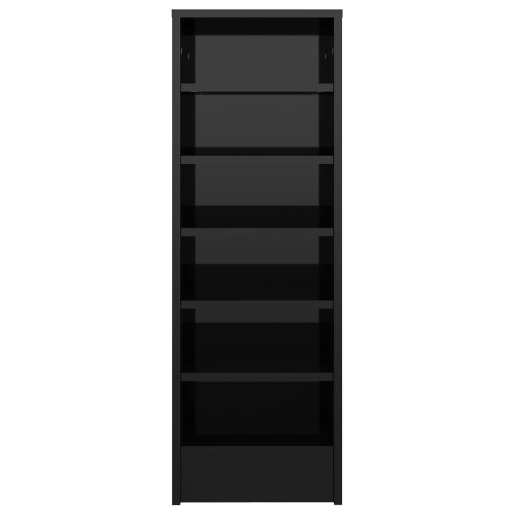 vidaXL kingakapp, kõrgläikega must, 31,5 x 35 x 90 cm, puitlaastplaat