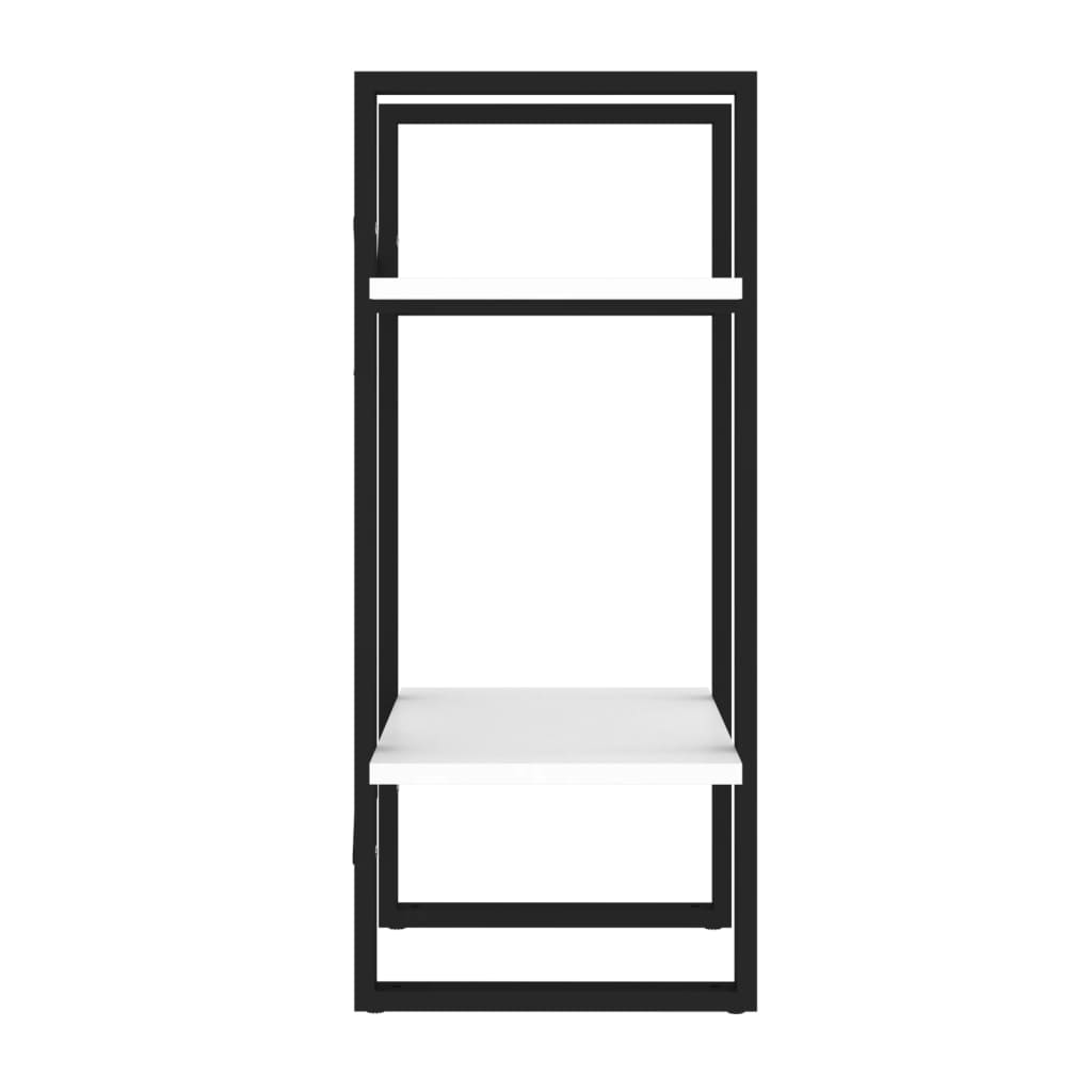 vidaXL 2-korruseline raamaturiiul valge 40x30x70 cm, puitlaastplaat