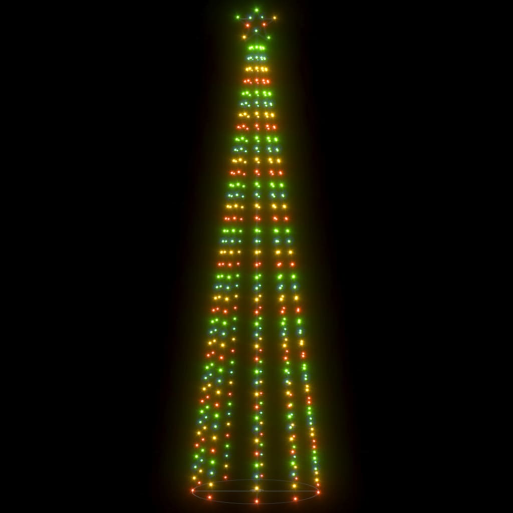 vidaXL koonusekujuline jõulupuu 400 värvilist LEDi, 100 x 360 cm