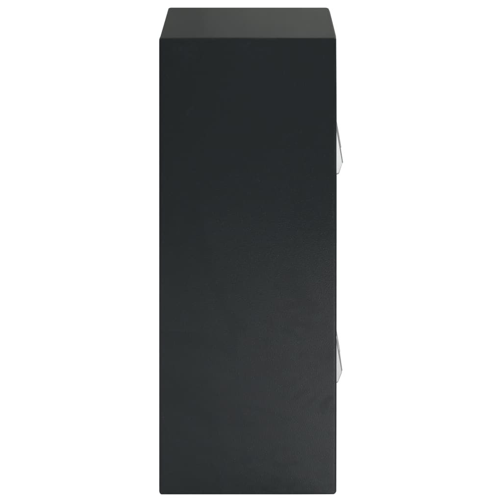 vidaXL digitaalne seif topeltuksega, tumehall, 35 x 31 x 80 cm