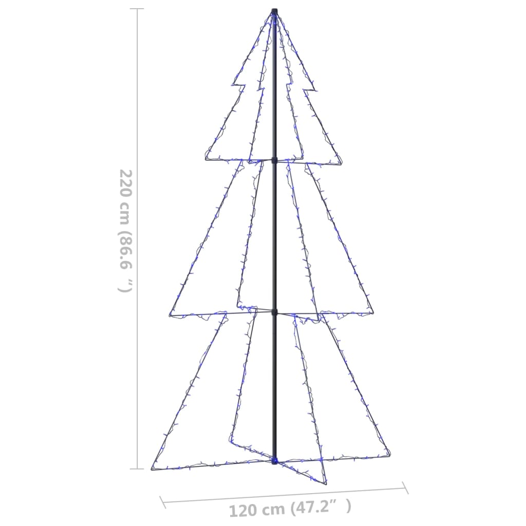 vidaXL koonusekujuline jõulupuu 300 LEDi, tuppa ja õue, 120x220 cm