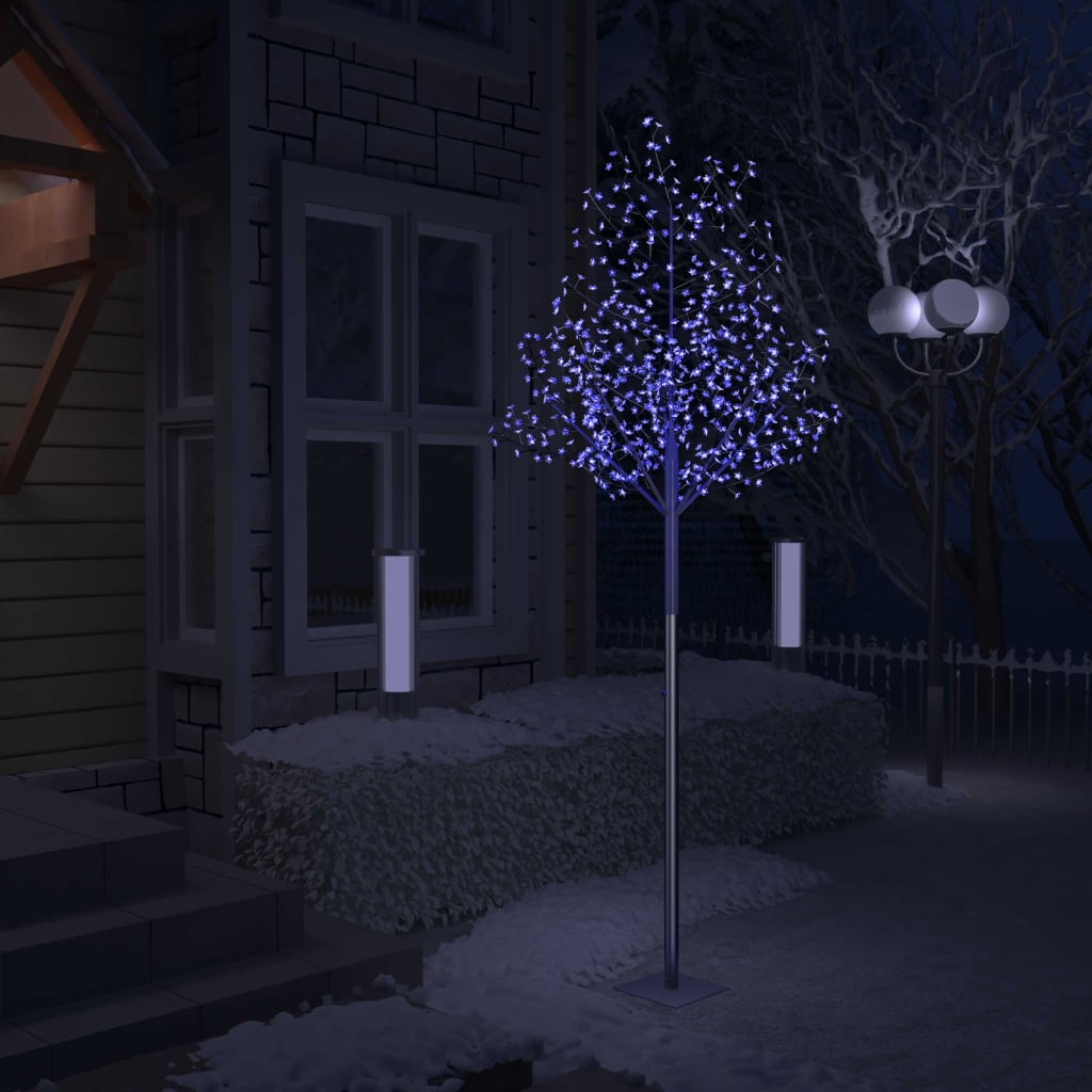 vidaXL jõulupuu 600 LEDi, sinine valgus, kirsiõied 300 cm