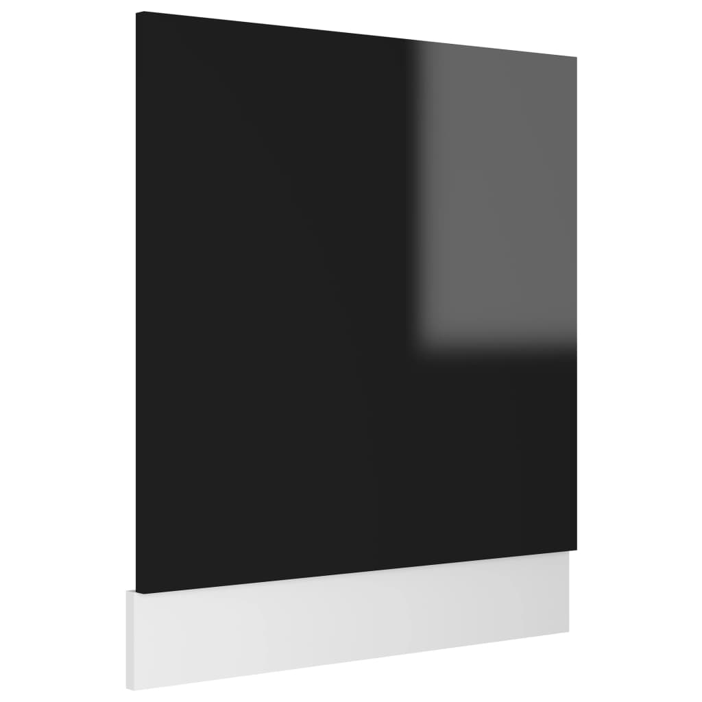 vidaXL nõudepesumasina paneel, must, 59,5x3x67 cm, puitlaastplaat