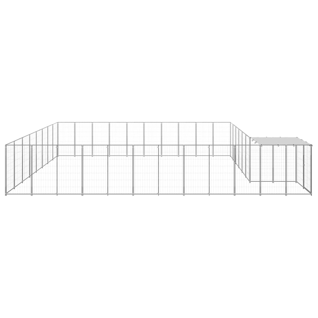 vidaXL koeraaedik, hõbedane, 25,41 m², teras