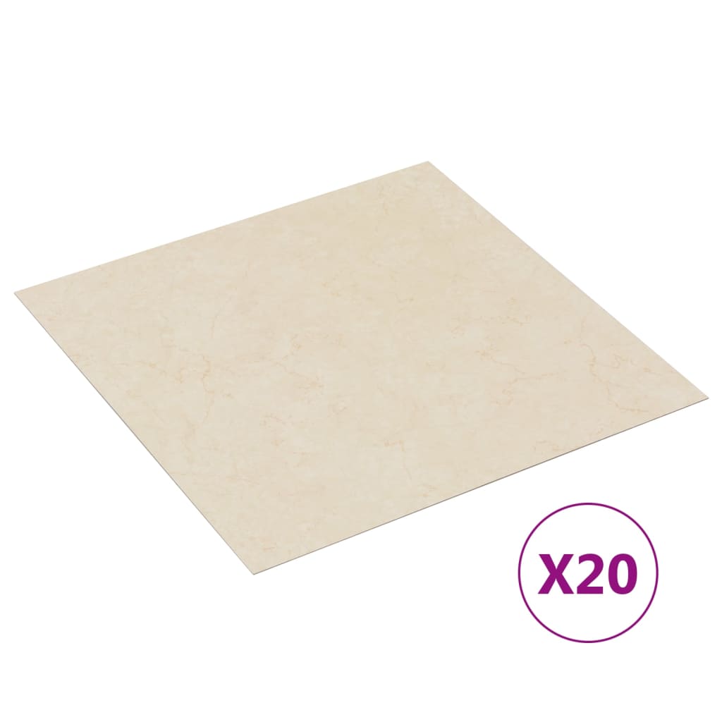 vidaXL iseliimuvad põrandaplaadid 20 tk, PVC, 1,86 m², beež