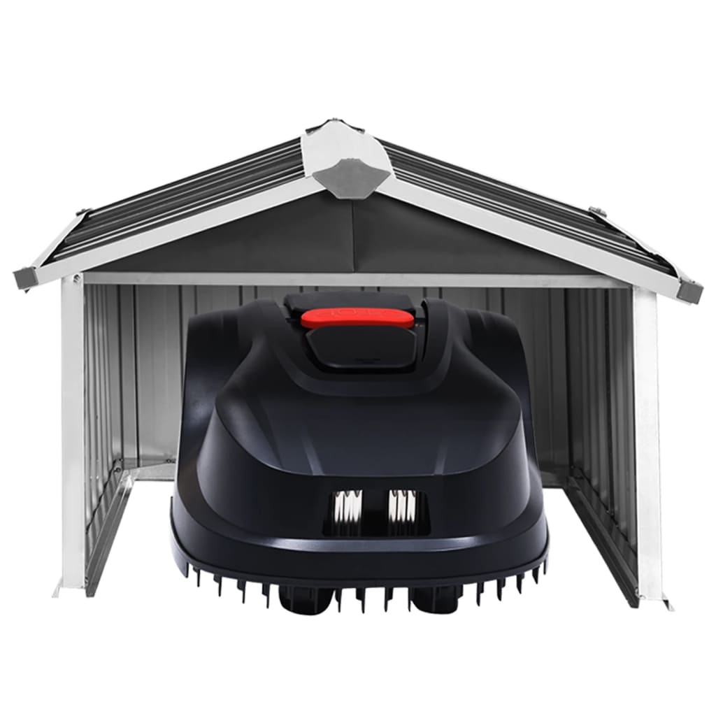 vidaXL robotmuruniiduki kuur, 92x97x63 cm, tsingitud teras, hall