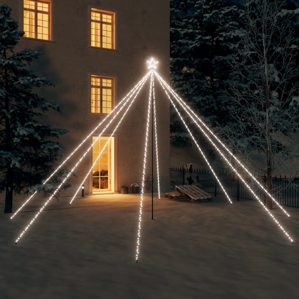 vidaXL jõulupuu tuled, tuppa/õue, 800 LEDi, külm valge, 5 m