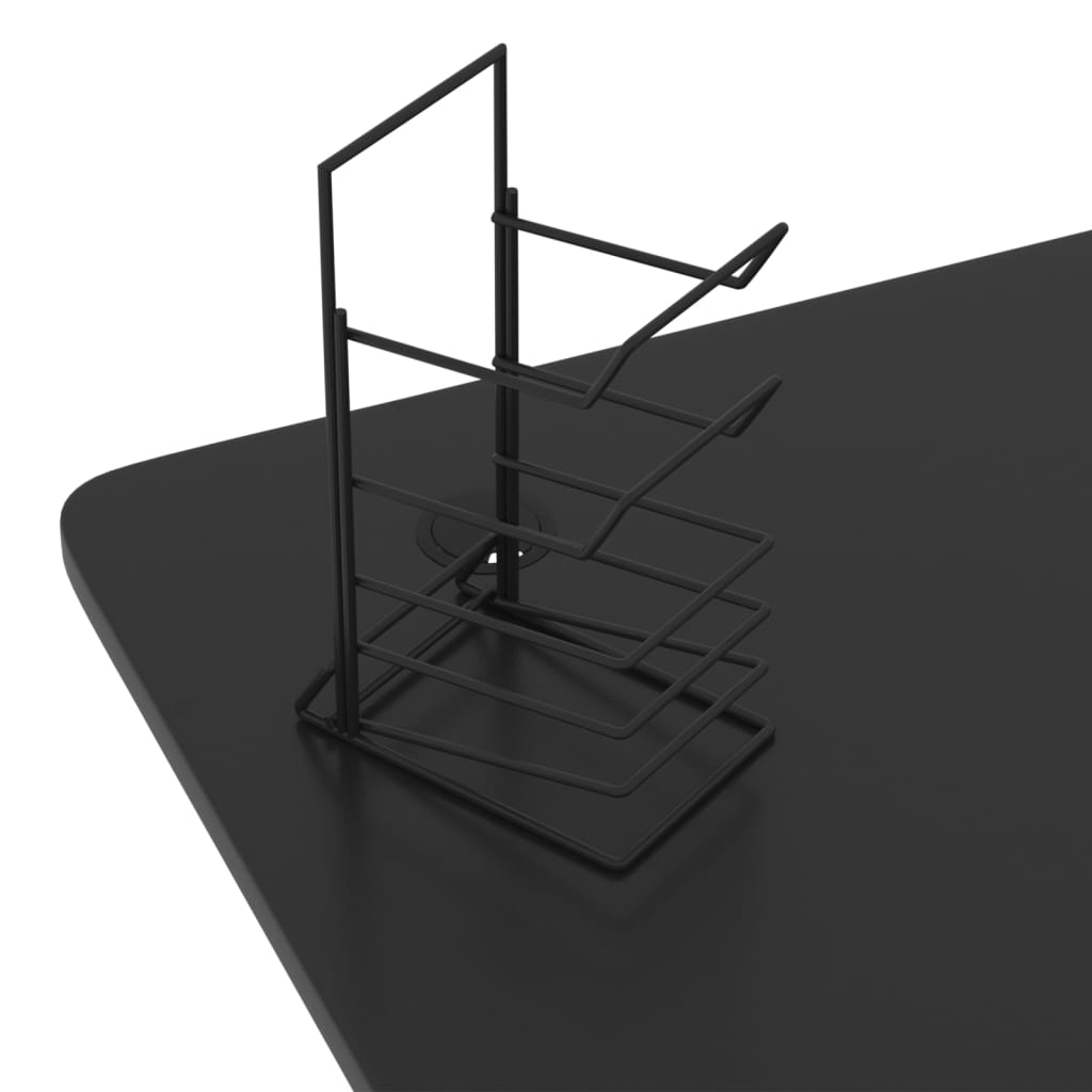 vidaXL mänguri arvutilaud Y-jalgadega, must, 90x60x75 cm