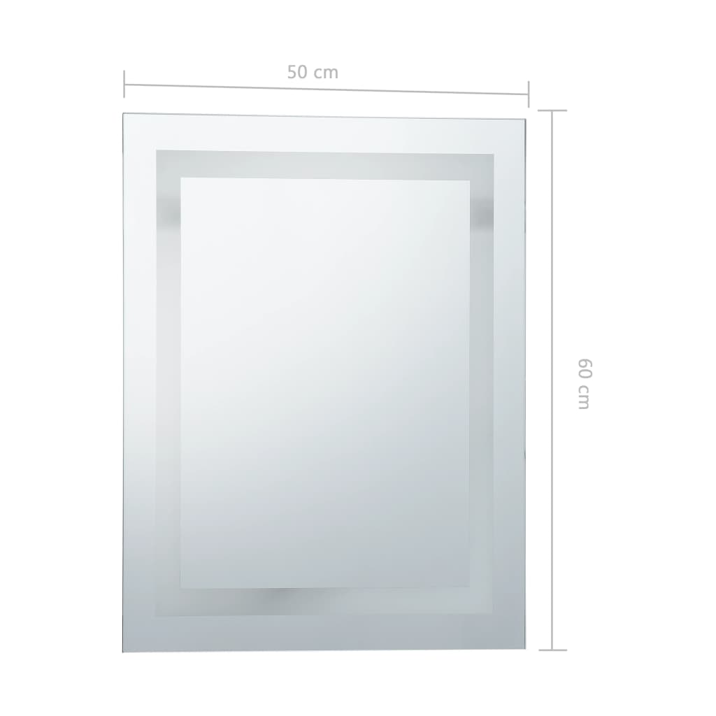 vidaXL vannitoa LED-seinapeegel puutetundliku anduriga 50 x 60 cm