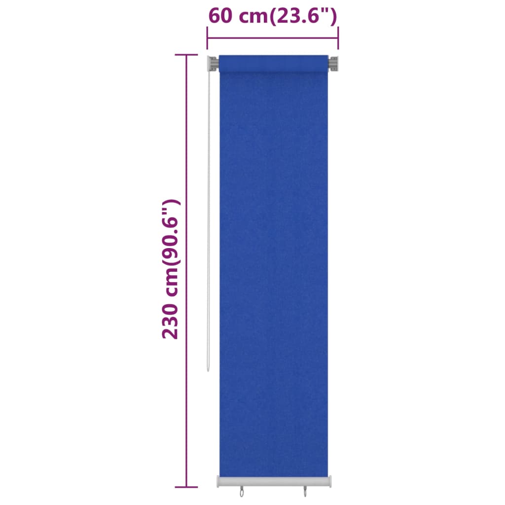 vidaXL väliruloo, 60 x 230 cm, sinine, HDPE