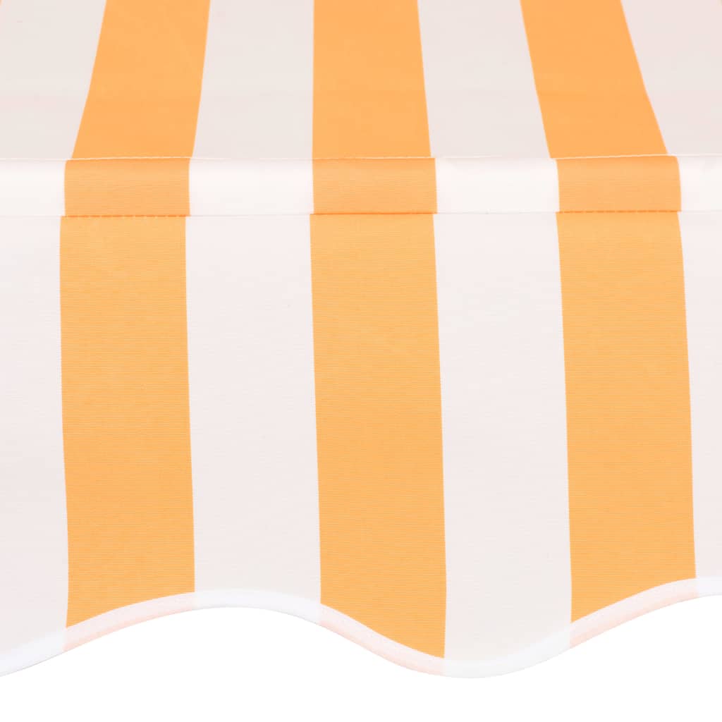 vidaXL kokkupandav varikatus, 250 cm oranži-valgetriibuline