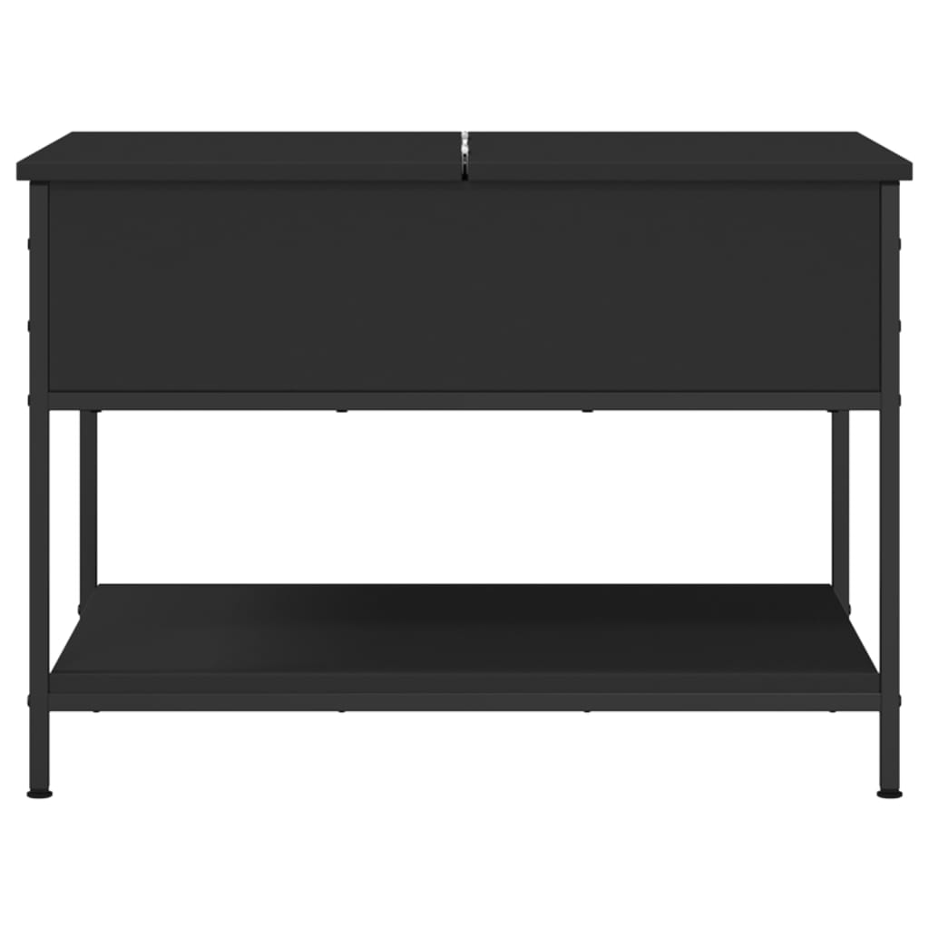 vidaXL kohvilaud, must, 70 x 50 x 50 cm, tehispuit ja metall