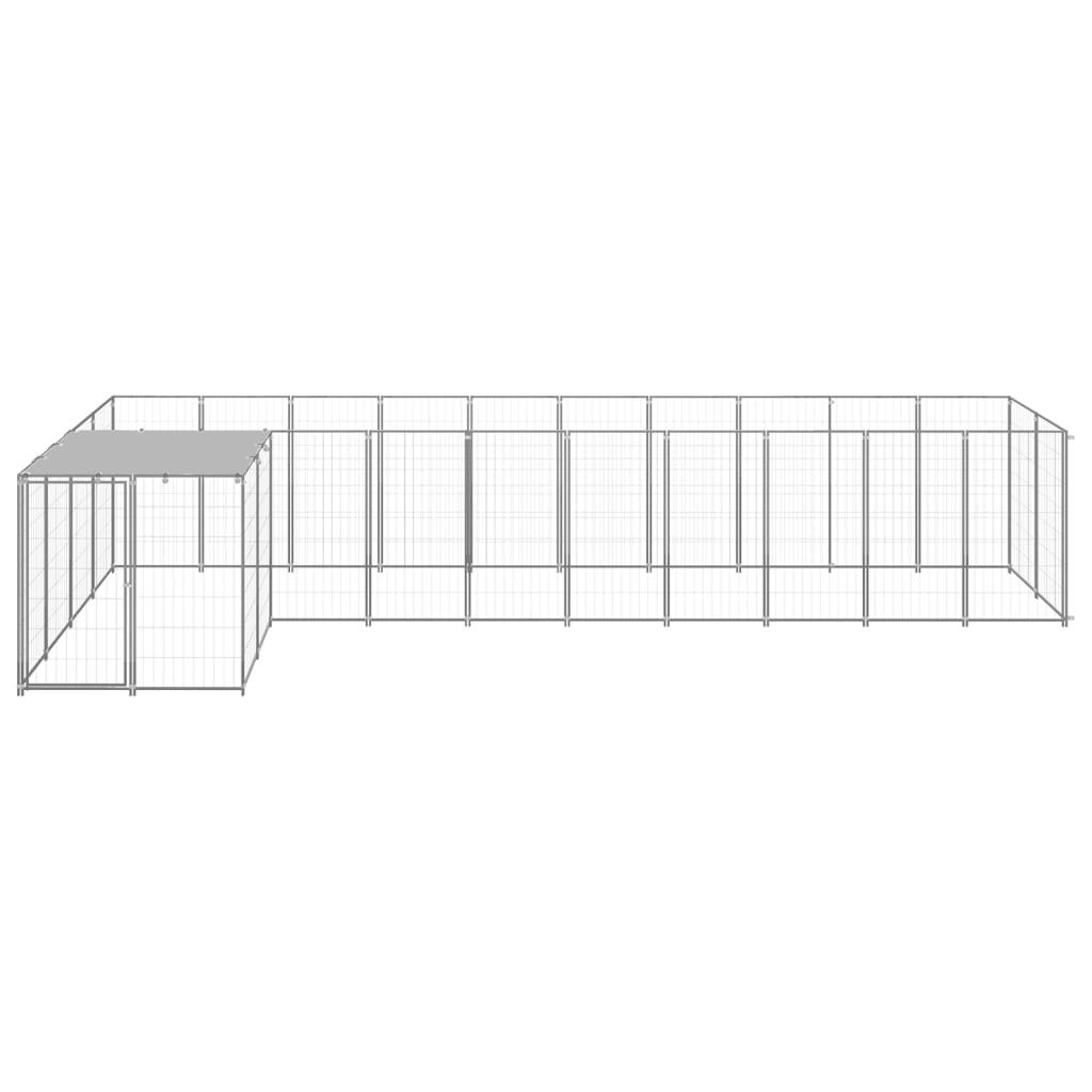 vidaXL koeraaedik, hõbedane, 7,26 m², teras
