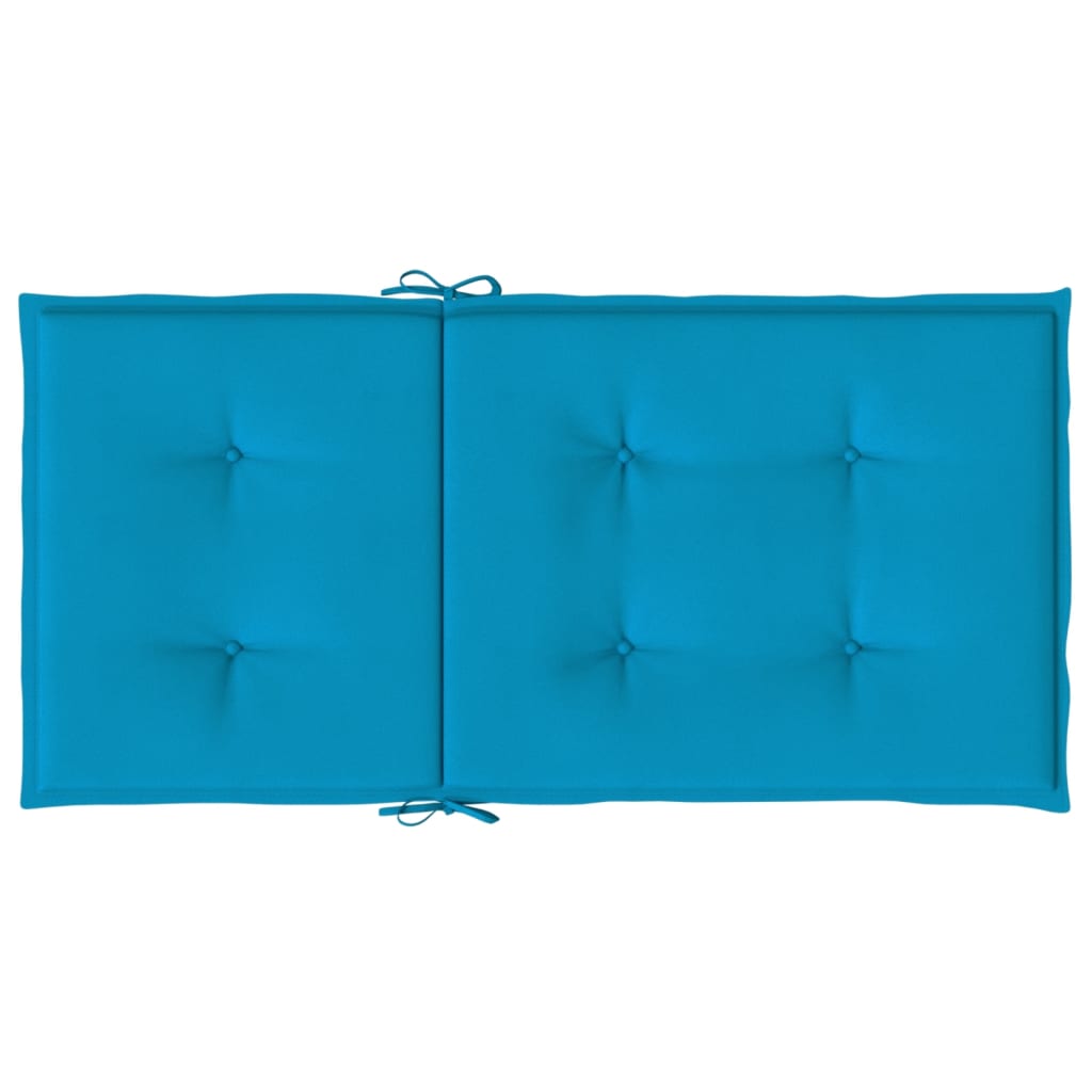 vidaXL madala seljatoega toolipadjad 6 tk, sinine, 100x50x3 cm, kangas