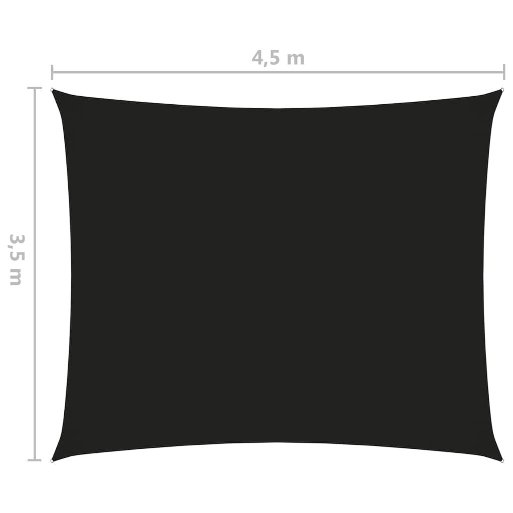 vidaXL oxford-kangast päikesepuri ristkülikukujuline 3,5 x 4,5 m must