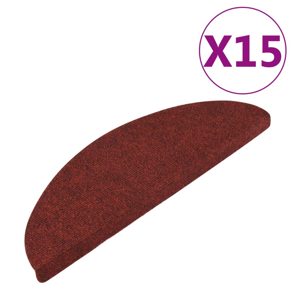 vidaXL iseliimuv trepivaip, 15 tk, 56x17x3 cm, punane