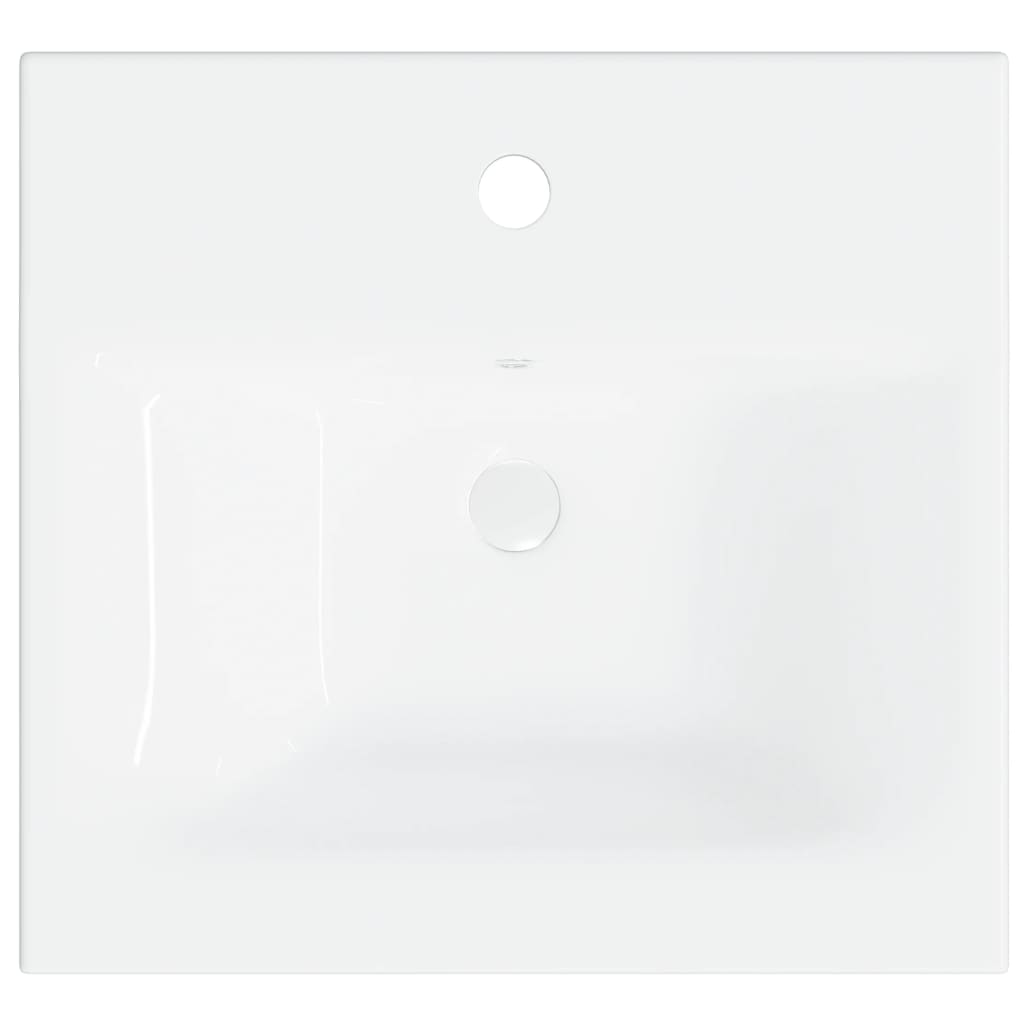 vidaXL sisseehitatud valamu kraaniga, 42x39x18 cm, keraamiline, valge